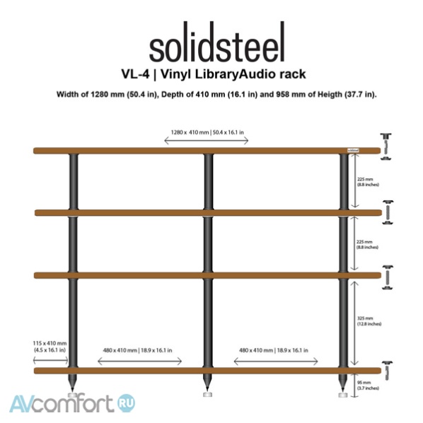 Solidsteel VL-4 White/Walnut Solidsteel VL-4 White/Walnut