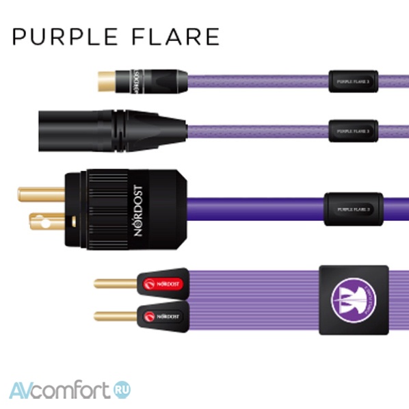 Nordost Purple Flare 3 Banana 2.0 м Nordost Purple Flare 3 Banana 2.0 м