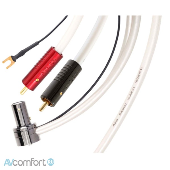 Atlas Cables Element Tonearm 180 - Achromatic RCA 1,0 m Atlas Cables Element Tonearm 180 - Achromatic RCA 1,0 m