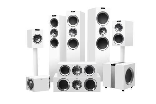 Колонки KEF R-серии в белом лаке