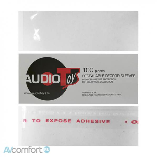 AVComfort, AUDIOTOYS Resealable Record Sleeves BOPP 100 шт